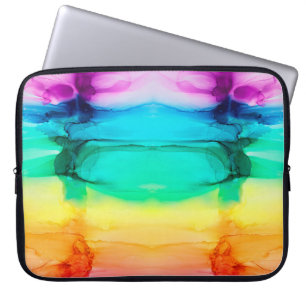 Abstract rainbow colourful background, wallpaper. laptop sleeve