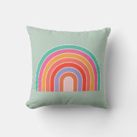 Abstract Rainbow Colourful Modern Arch Mint Green