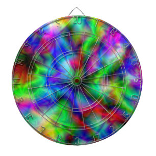 Abstract Rainbow Colours Dartboard