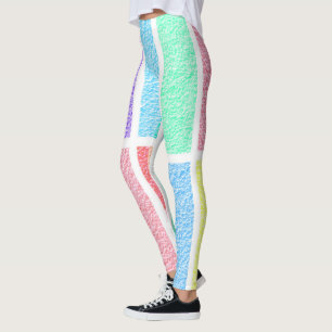 Abstract rainbow colours leggings