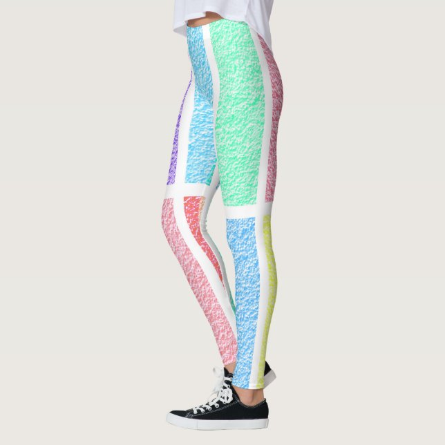 Abstract rainbow colours leggings (Left)