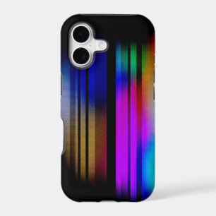 Abstract Rainbow Colours on Black Background