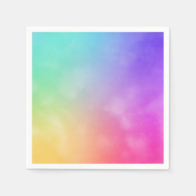 Abstract Rainbow Design Napkin (Front)