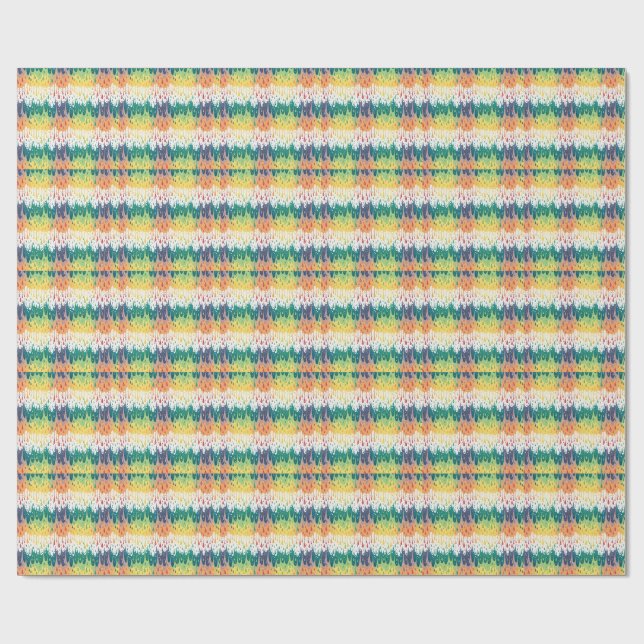 Abstract Rainbow Drip Colourful Liquid Pattern Art Wrapping Paper (Flat)