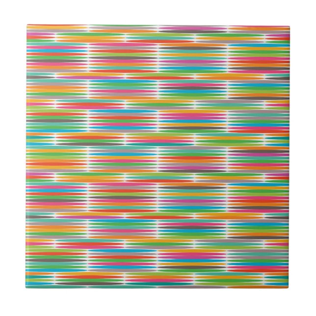 Abstract rainbow drops pattern tile (Front)
