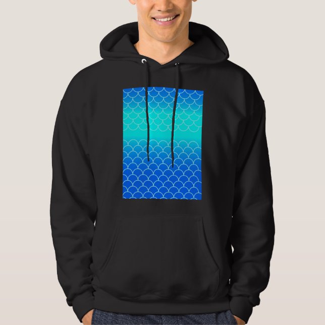 Abstract Rainbow Fish Scales Hoodie (Front)