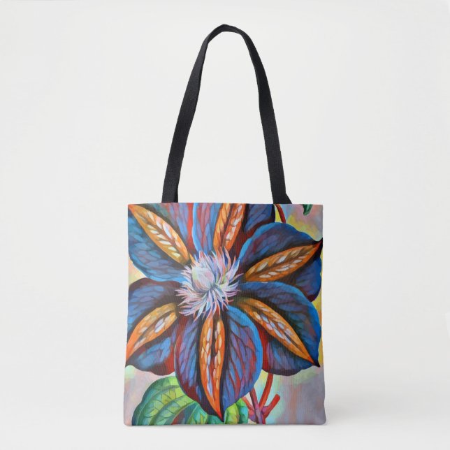 Abstract Rainbow Flower colorfull original art Tote Bag (Front)
