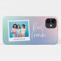 Abstract rainbow gradient best friends photo