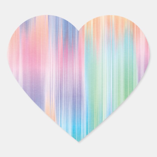 Abstract Rainbow Hearts Heart Sticker (Front)