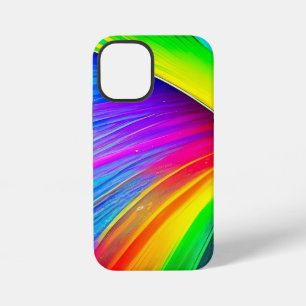 Abstract Rainbow iphone 12 mini case, glossy iPhone 12 Mini Case
