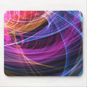 Abstract Rainbow lights vortex lights Mouse Pad