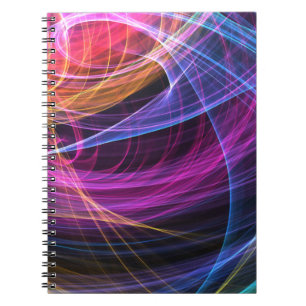 Abstract Rainbow lights vortex lights Notebook