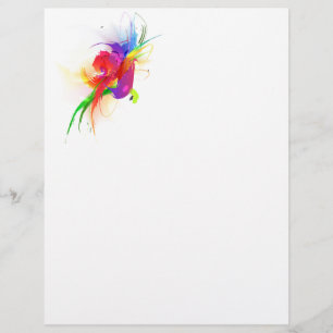 Abstract Rainbow Lorikeet Paint Splatters