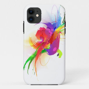 Abstract Rainbow Lorikeet Paint Splatters Case-Mate iPhone Case
