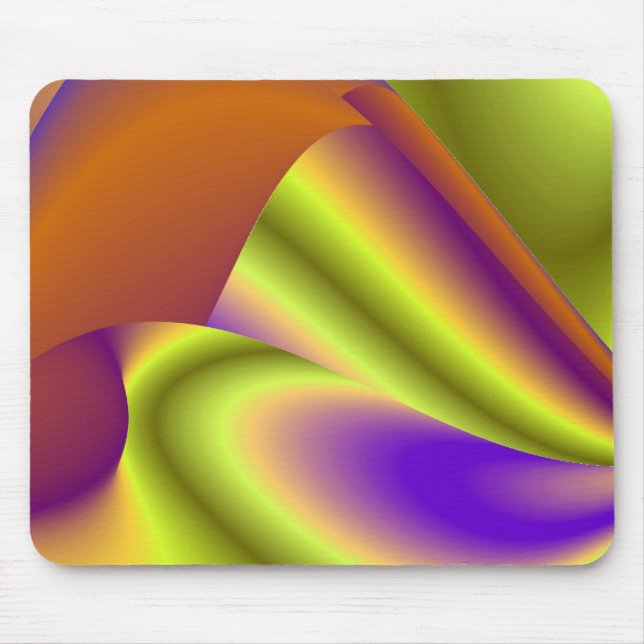 Abstract Rainbow Mouse Pad (Front)