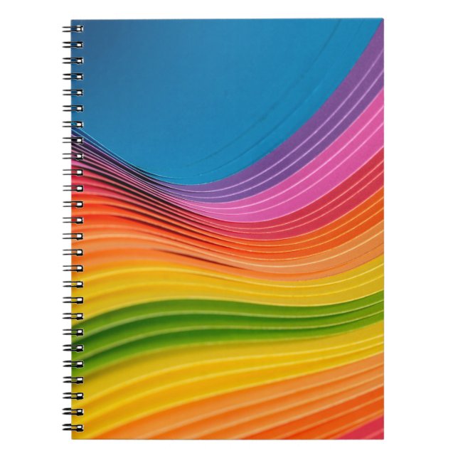 Abstract rainbow pattern texture notebook (Front)