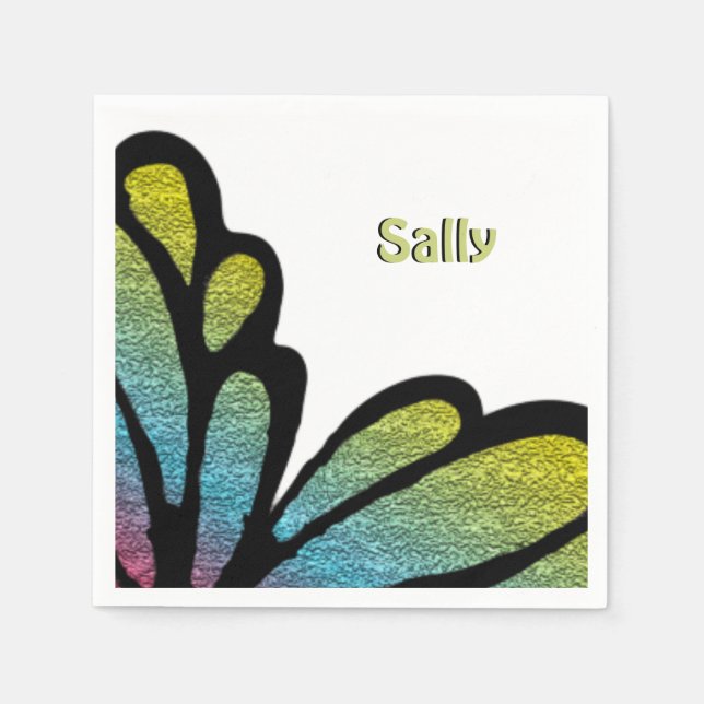 Abstract Rainbow Personal Napkin (Front)