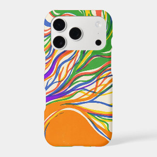 Abstract Rainbow River Delta Ribbons iPhone Cases