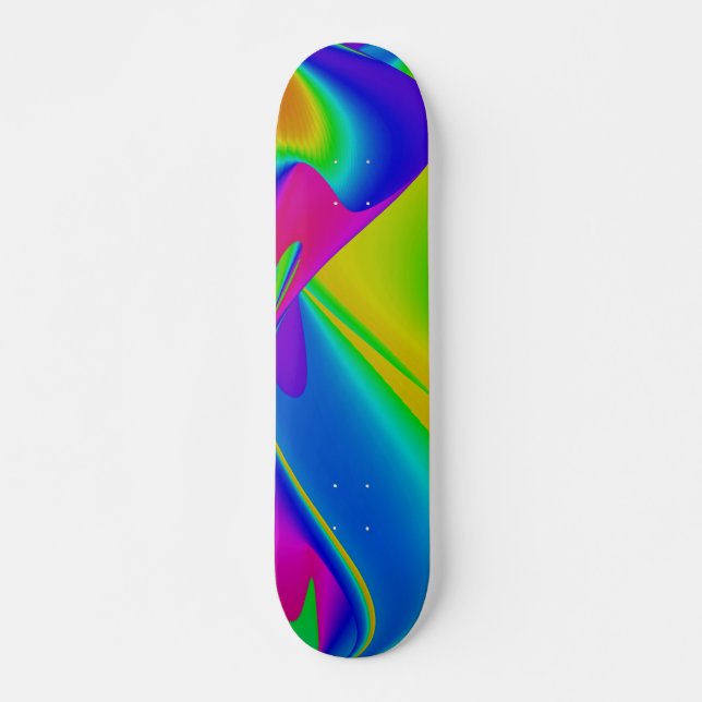 Abstract Rainbow Skateboard (Front)