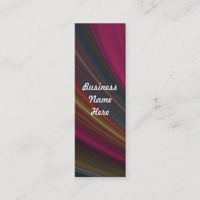Abstract Rainbow Swirl Bookmark Business Cards (Front)