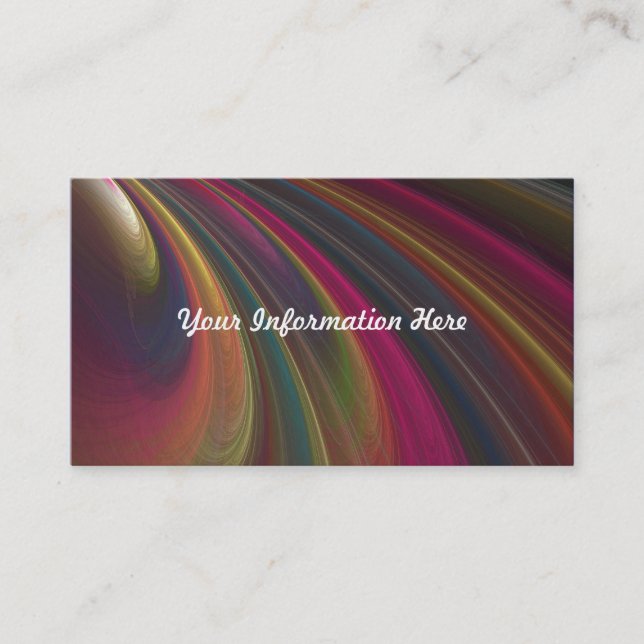 Abstract Rainbow Swirl Business Cards (Front)