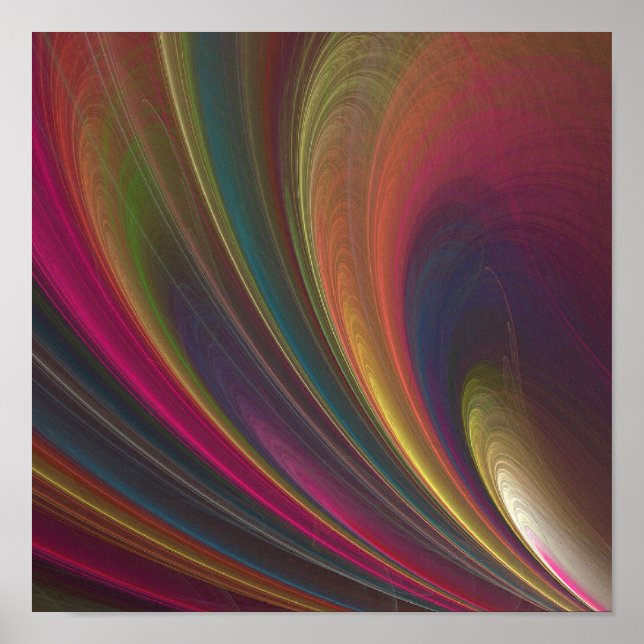 Abstract Rainbow Swirl Canvas Print (Front)