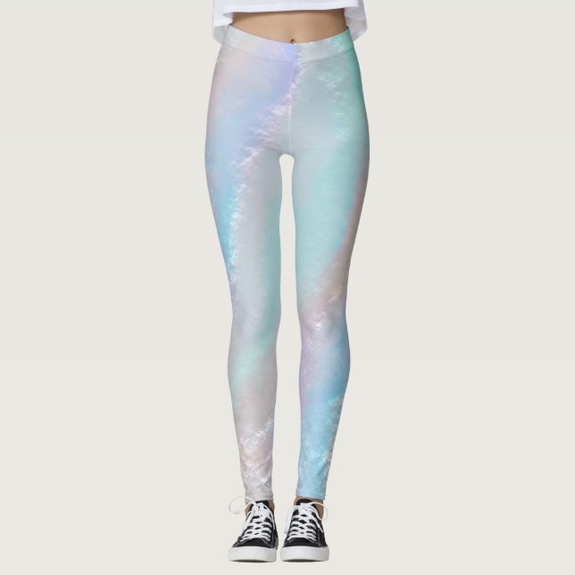 Abstract Rainbow Texture Leggings (Front)