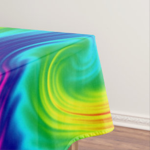 abstract rainbow texture tablecloth