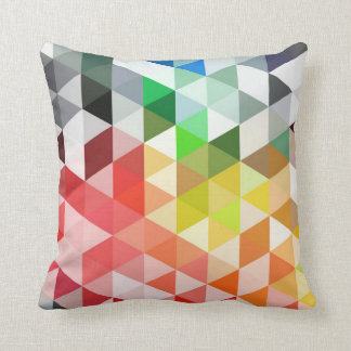 Abstract Rainbow Triangle Pattern Cushion