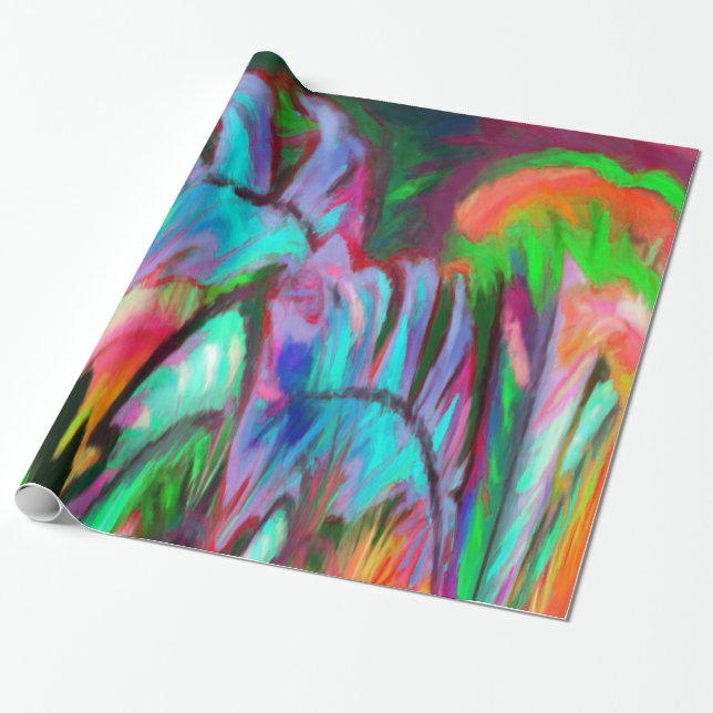 Abstract Rainbow Wrapping Paper (Unrolled)