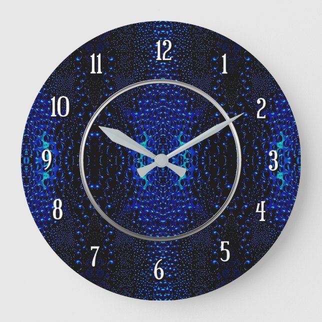 Abstract Raindrops Pattern Round Wall Clock (Front)