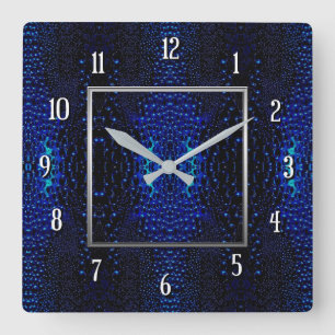 Abstract Raindrops Pattern Square Wall Clock
