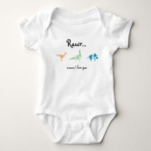 Abstract Rawr Means I Love You Dinosaurs Baby Bodysuit