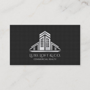Abstract Real Estate Logo Carbon Fibre Business Card