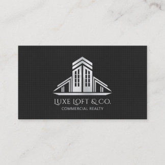Abstract Real Estate Logo | Carbon Fibre Business Card