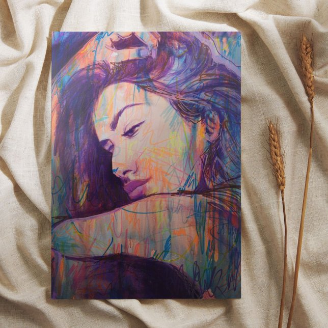 Abstract Realism Woman Portrait Street Art Print (Creator Uploaded)