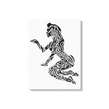 Abstract Rearing Horse Art | Modern Black & White