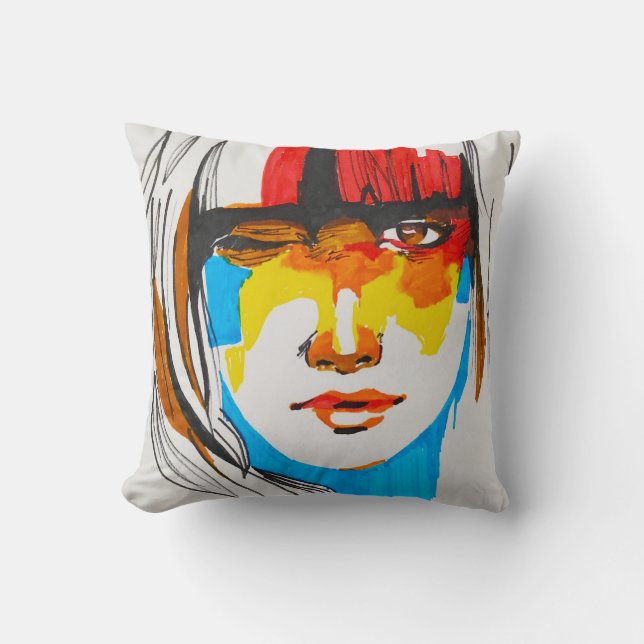 Abstract Rebel Women Cushion (Front)