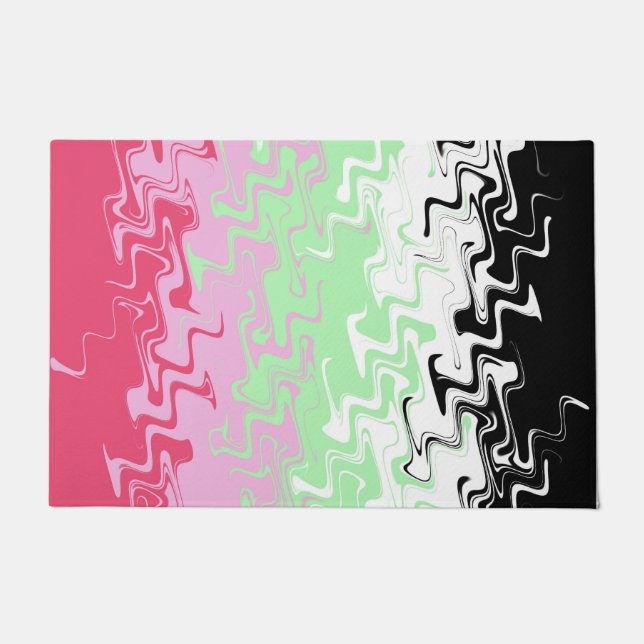 Abstract Recipromantic Pride Flag    Doormat (Front)