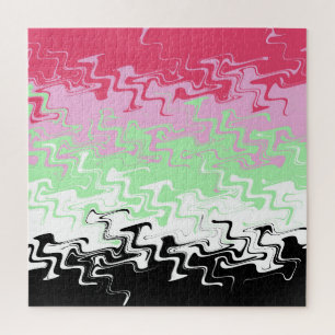 Abstract Recipromantic Pride Flag    Jigsaw Puzzle
