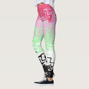 Abstract Recipromantic Pride Flag Leggings