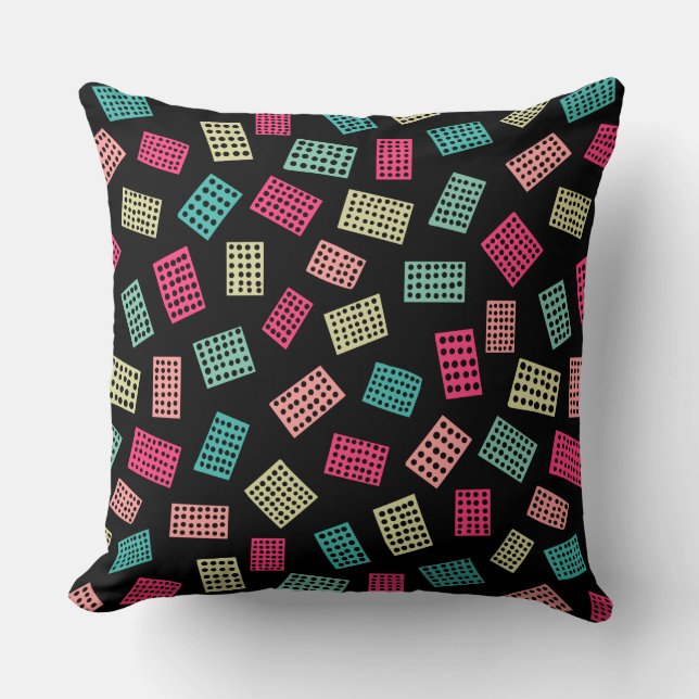 Abstract Rectangles 081122 - Colours 01 Throw Pill Cushion (Front)