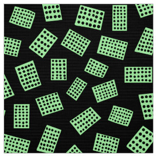 Abstract Rectangles 081122 -  Mint Green on Black Fabric