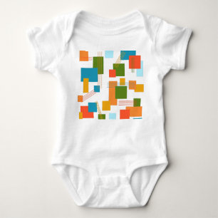 Abstract Rectangles and Lines  Baby Bodysuit