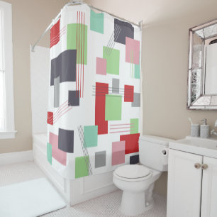 Abstract Rectangles and Lines  Shower Curtain