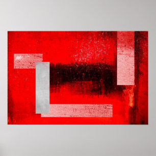 Abstract Rectangles & Squares Art Poster Print