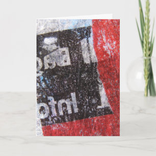 Abstract Red and Black, Birthday Card