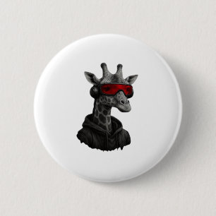 Abstract red and black giraffe Classic T-Shirt 6 Cm Round Badge