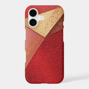 Abstract Red and Gold Geometric Design