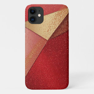 Abstract Red and Gold Geometric Design Case-Mate iPhone Case